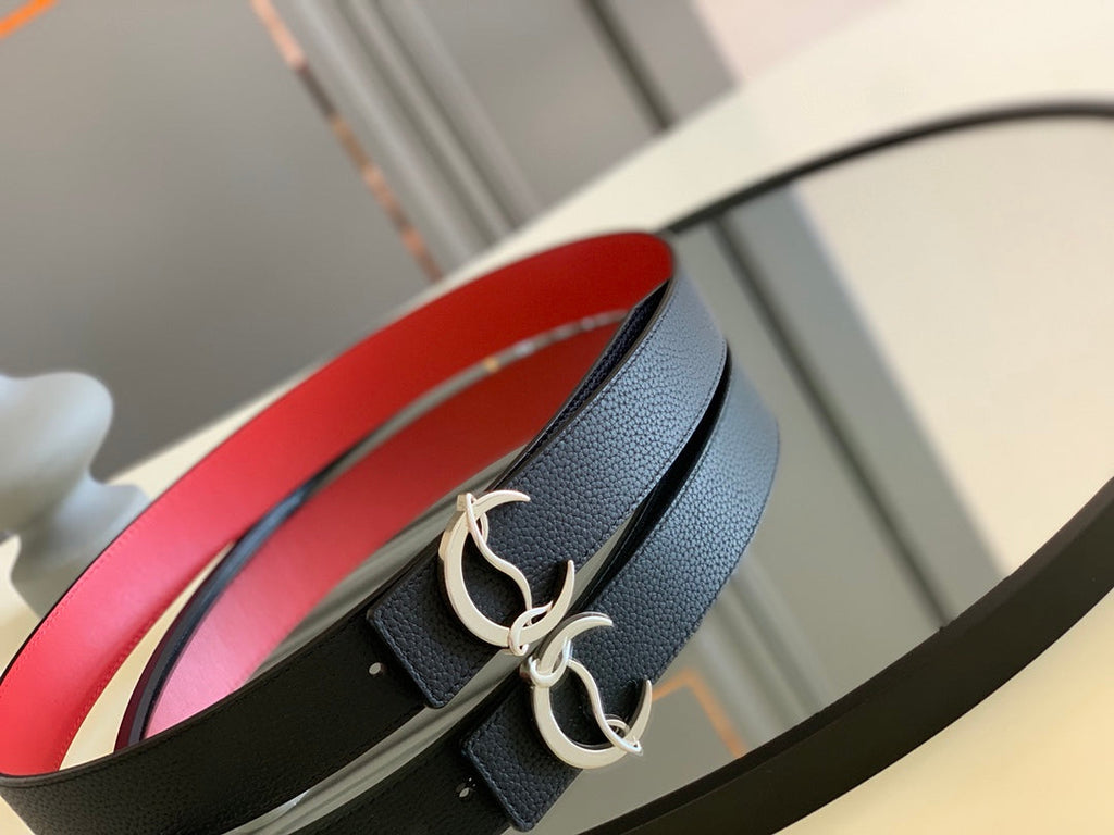 CL BELT 35MM IN BLACK CALFSKIN 566231
