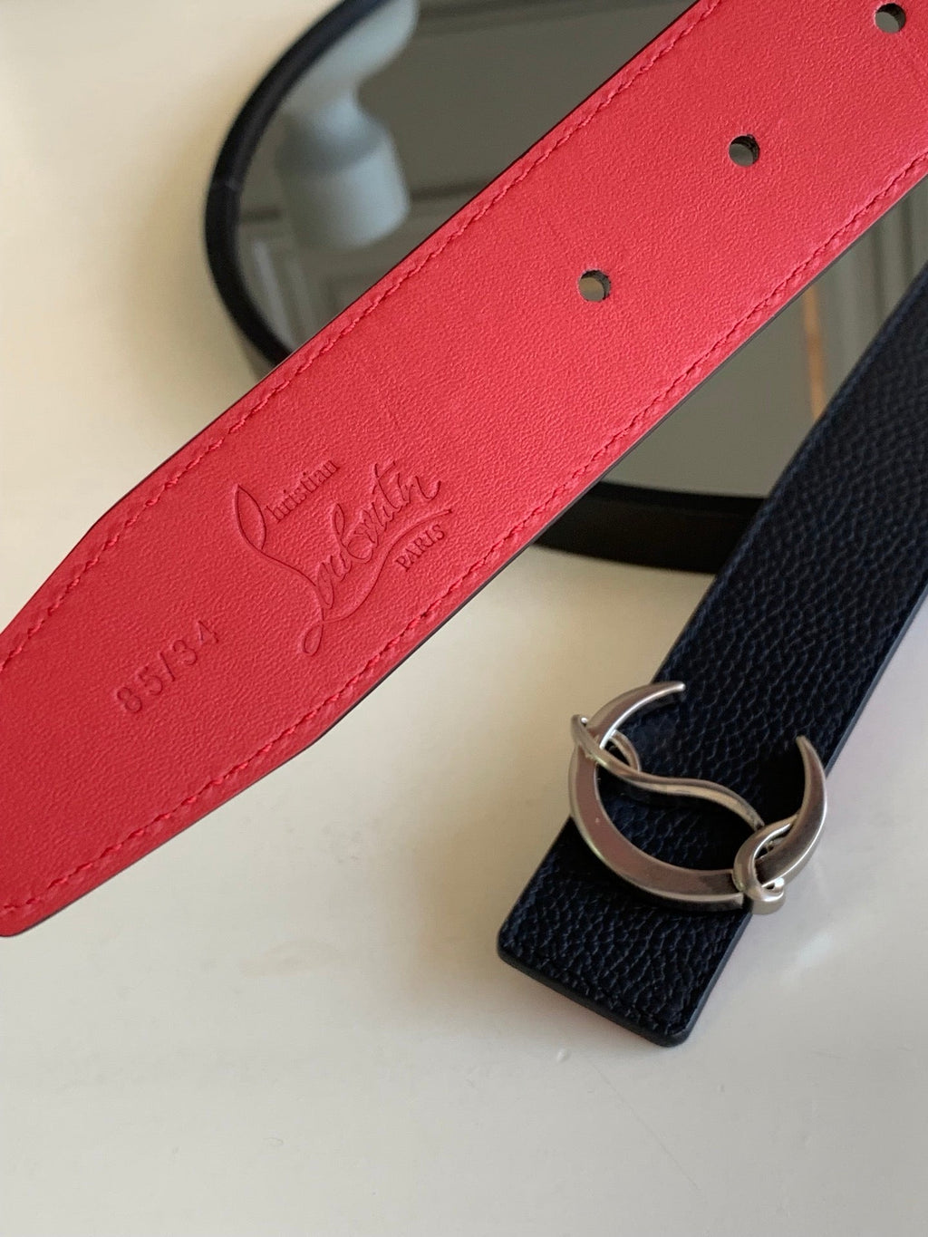CL BELT 35MM IN BLACK CALFSKIN 566231