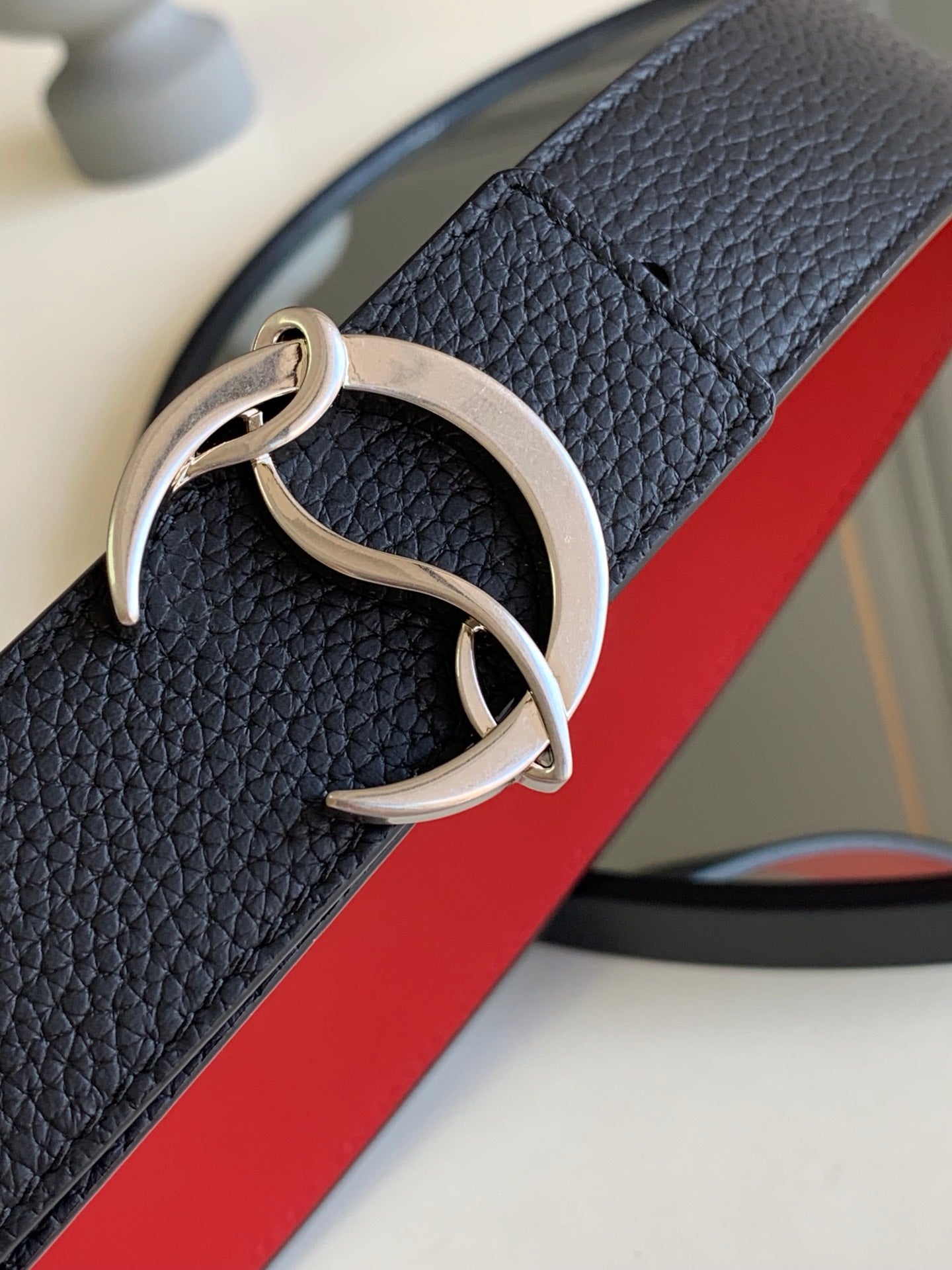CL BELT 35MM IN BLACK CALFSKIN 566231