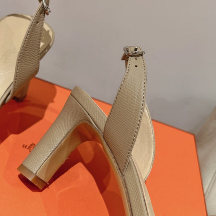 HOLY 75 SANDAL IN BISQUE BEIGE GRAINED CALFSKIN