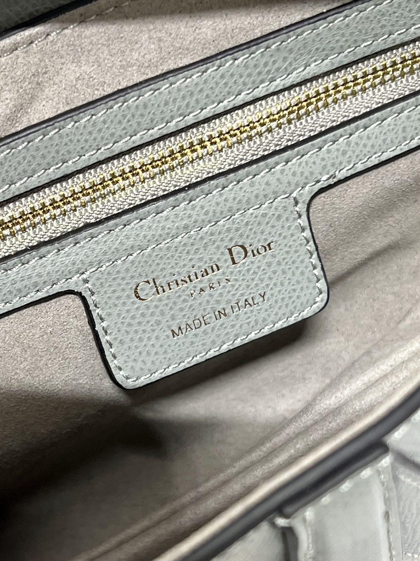 DIOR 26S SADDLE BAG 19 IN STONE GREY CALFSKIN
