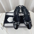 CHANEL 26S HIGH-HEEL SLINGBACKS 65 MM IN BLACK MIX WHITE TWEED