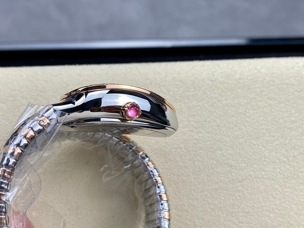 SERPENTI TUBOGAS QUARTZ ROSE GOLD AND STEEL CASE