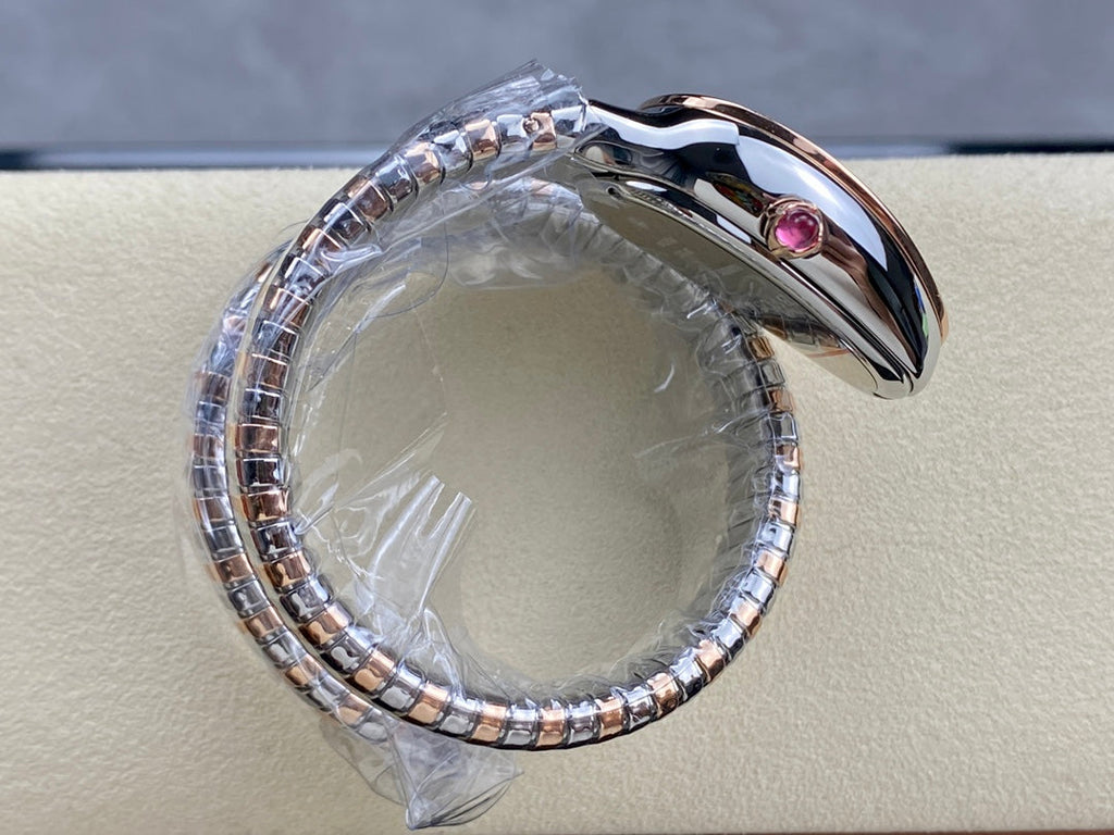 SERPENTI TUBOGAS QUARTZ ROSE GOLD AND STEEL CASE