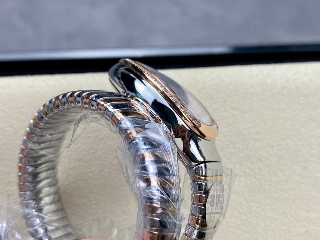SERPENTI TUBOGAS QUARTZ ROSE GOLD AND STEEL CASE