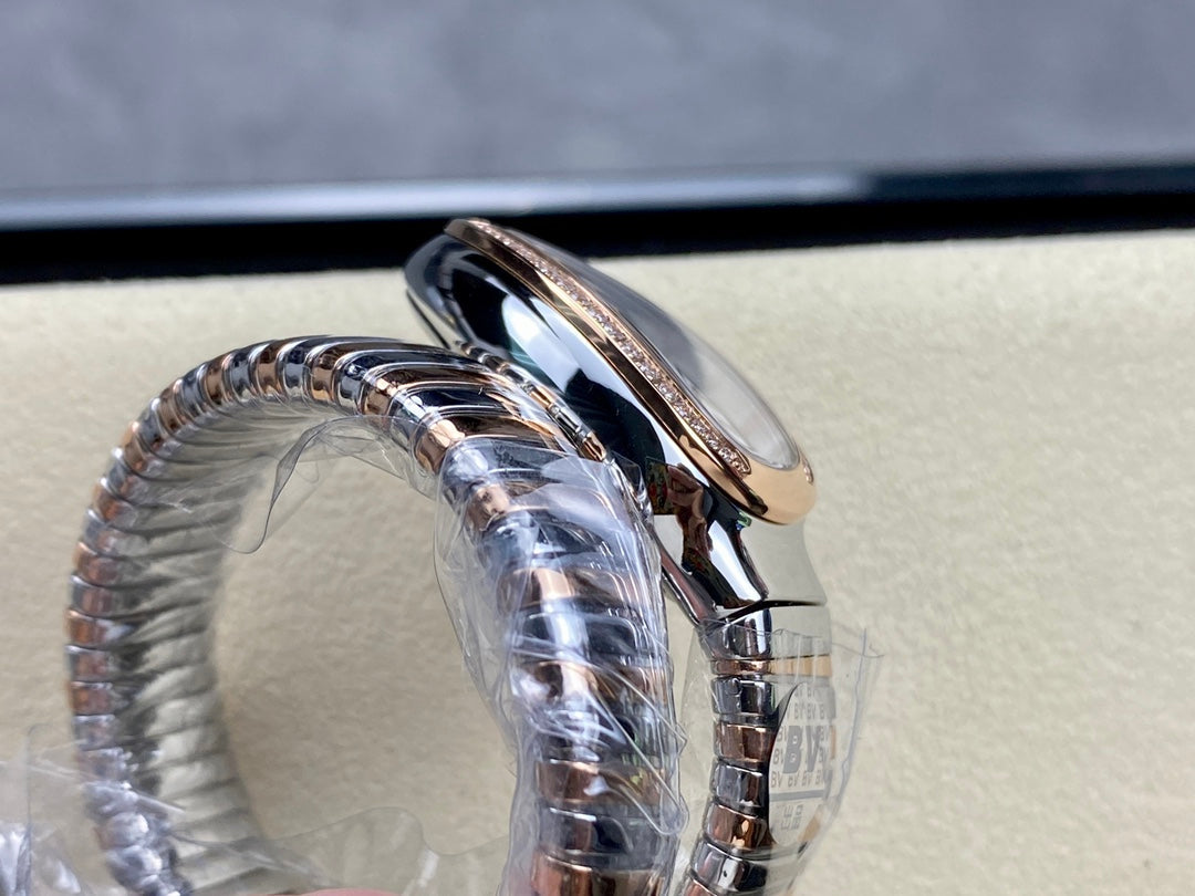 SERPENTI TUBOGAS QUARTZ ROSE GOLD AND STEEL CASE