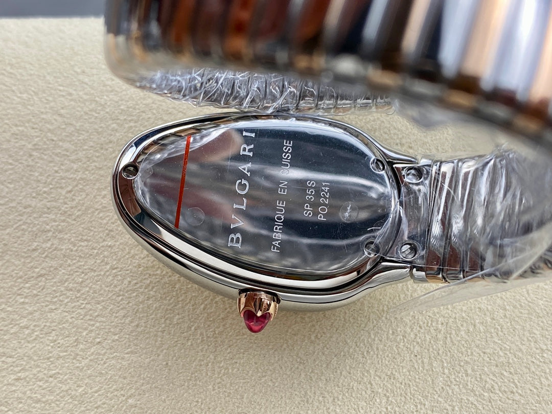 SERPENTI TUBOGAS QUARTZ ROSE GOLD AND STEEL CASE