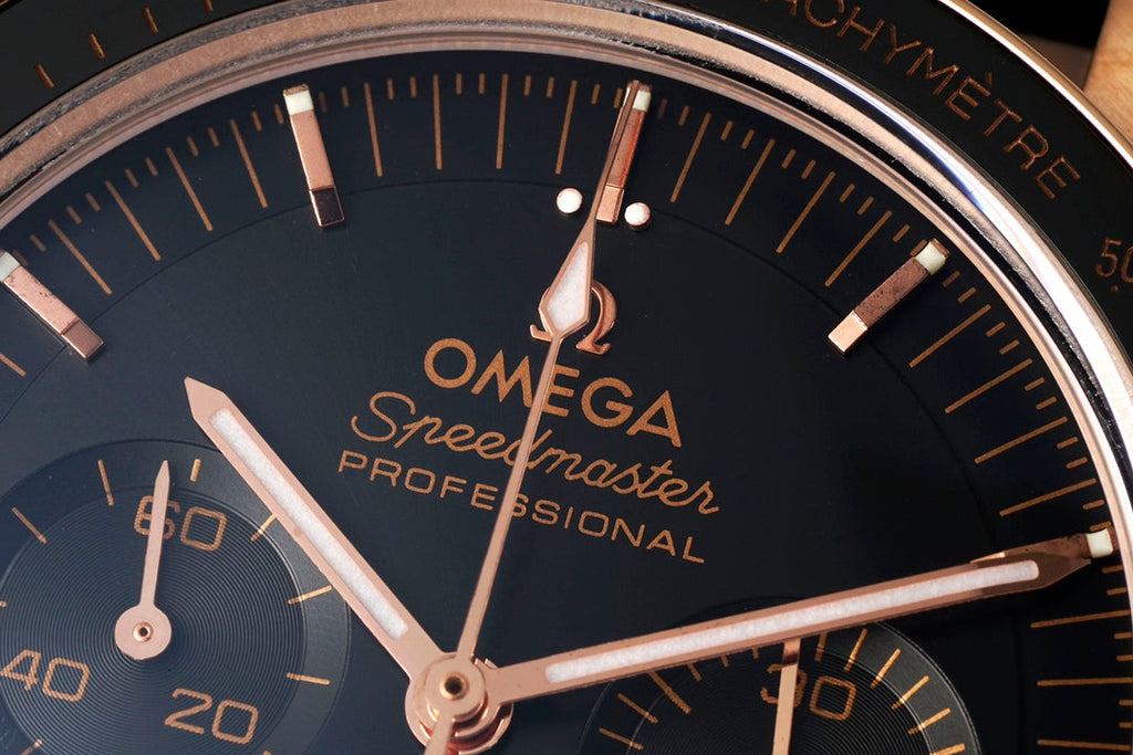 SPEEDMASTER MOONWATCH PROFESSIONAL 42 MM ROSE GOLD CASE ON BLACK LEATHER STRAP