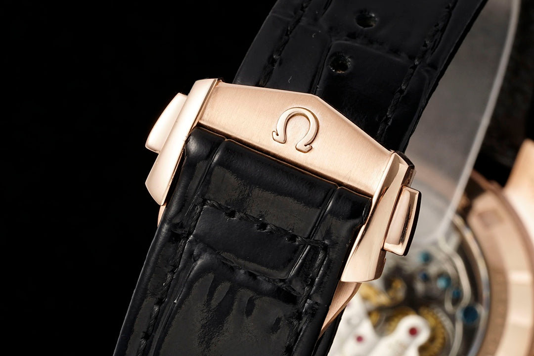 SPEEDMASTER MOONWATCH PROFESSIONAL 42 MM ROSE GOLD CASE ON BLACK LEATHER STRAP