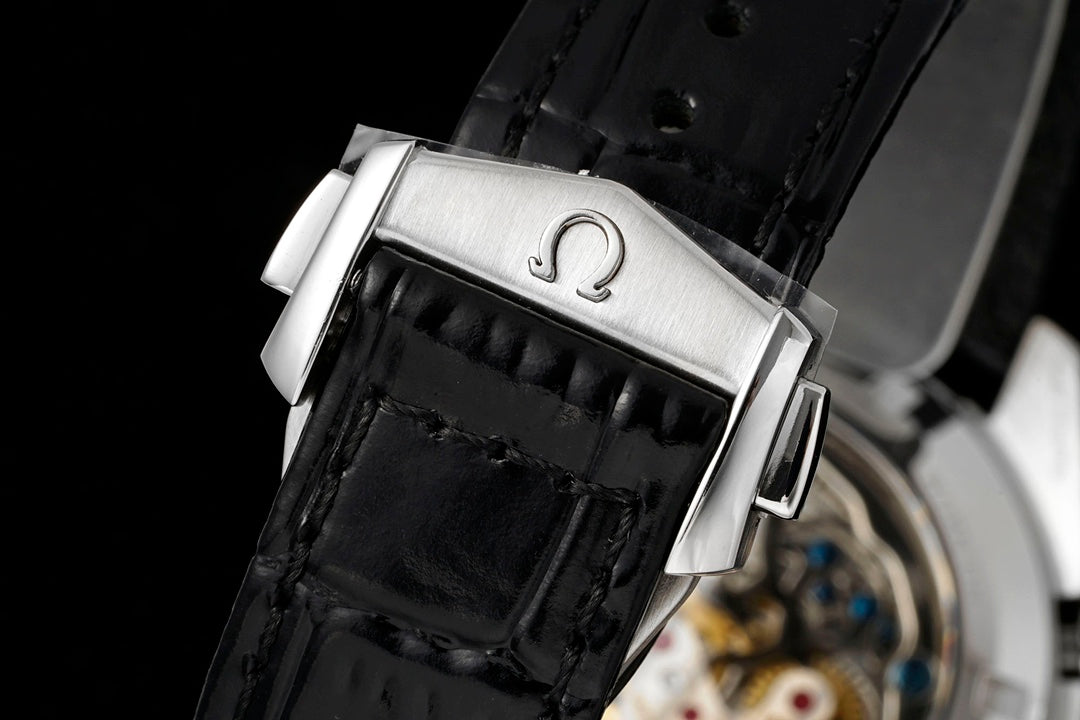 SPEEDMASTER MOONWATCH PROFESSIONAL 42 MM SILVER CASE ON BLACK LEATHER STRAP