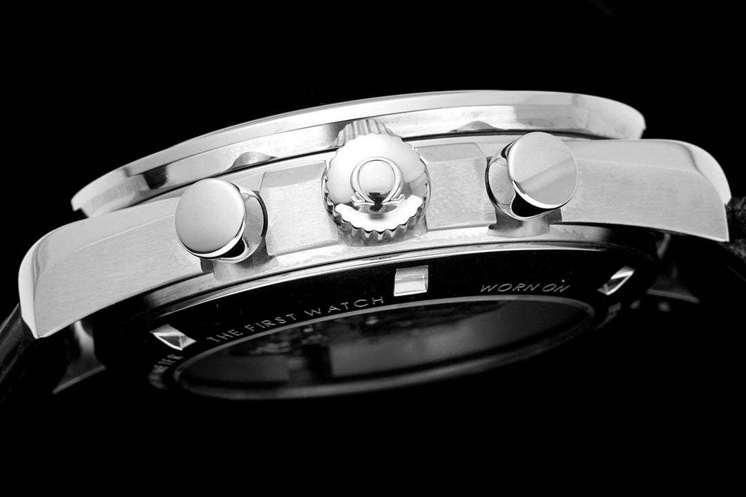 SPEEDMASTER MOONWATCH PROFESSIONAL 42 MM SILVER CASE ON BLACK LEATHER STRAP