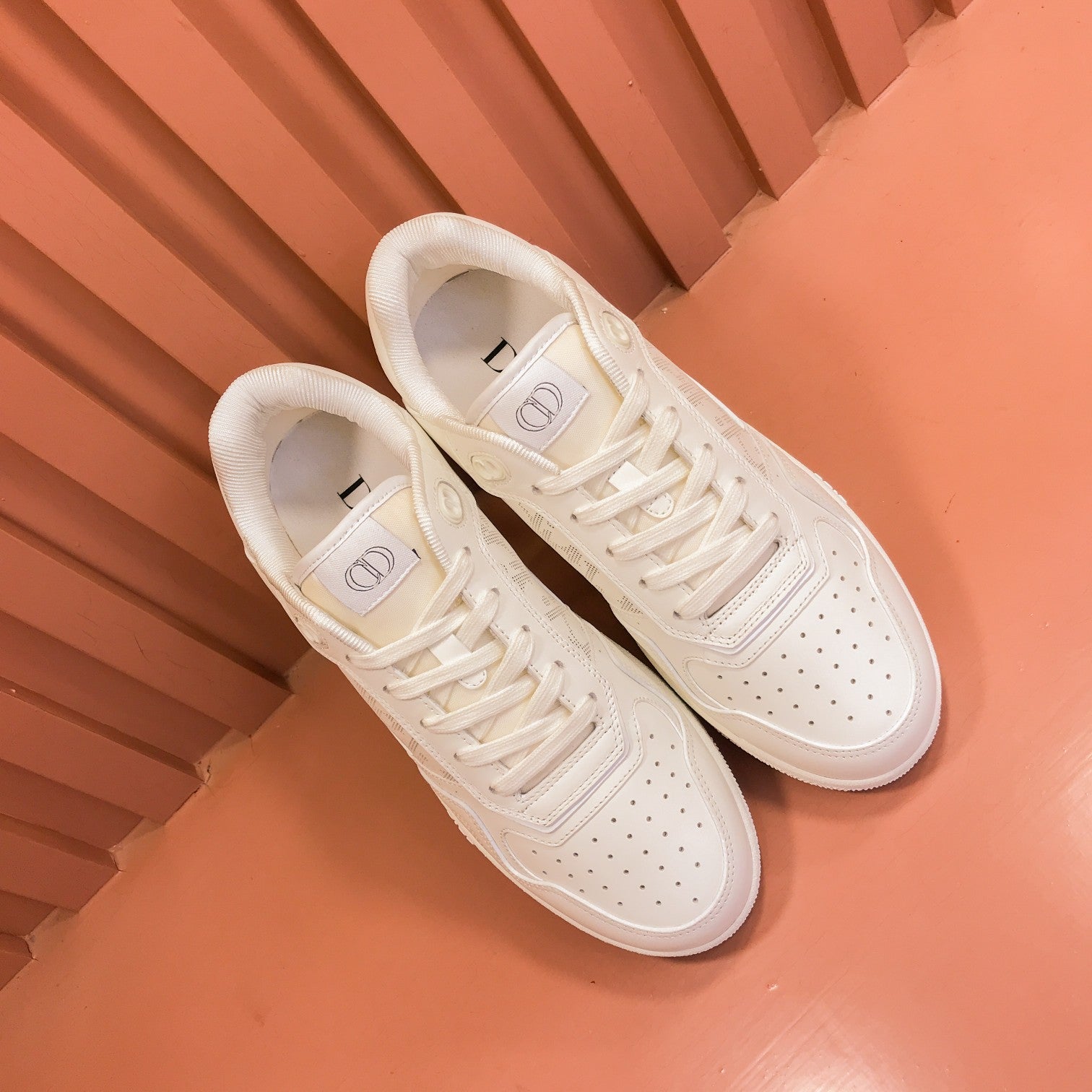CD B27 LOW-TOP SNEAKER WHITE MESH CALFSKIN
