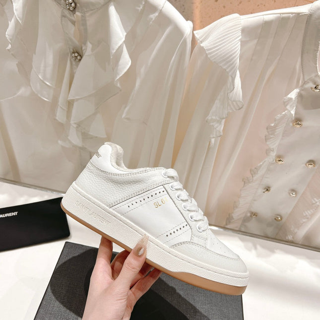 SL SL/61 SNEAKERS WHITE PERFORATED CALFSKIN