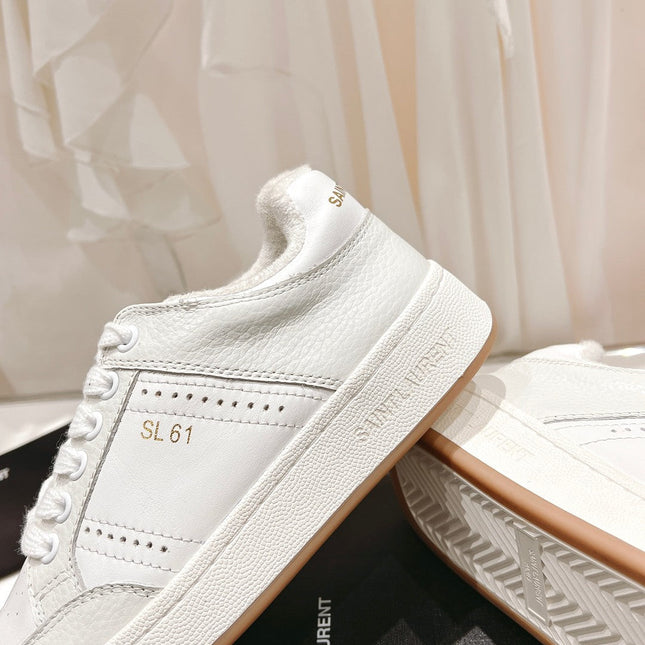 SL SL/61 SNEAKERS WHITE PERFORATED CALFSKIN