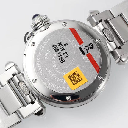 PASHA DE CARTIER WATCH SILVER CASE 30 MM