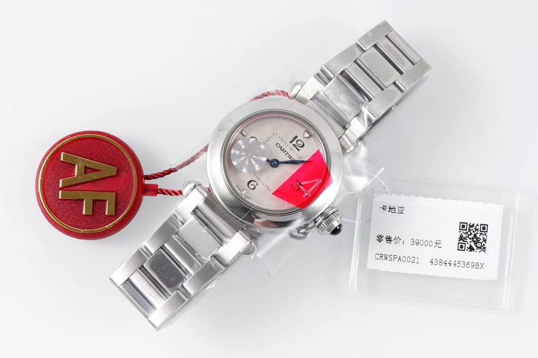 PASHA DE CARTIER WATCH SILVER CASE 30 MM