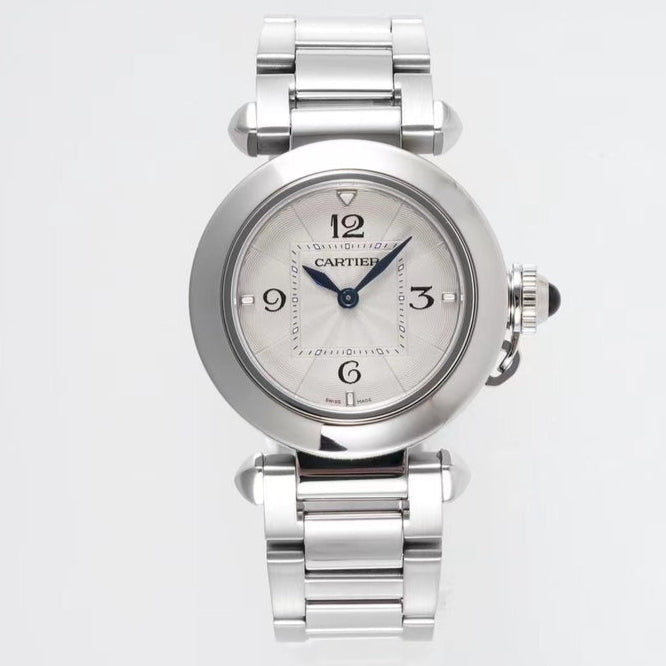 PASHA DE CARTIER WATCH SILVER CASE 30 MM