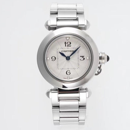 PASHA DE CARTIER WATCH SILVER CASE 30 MM