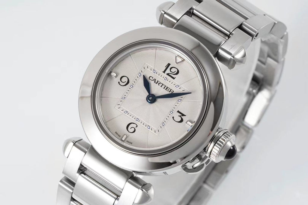 PASHA DE CARTIER WATCH SILVER CASE 30 MM