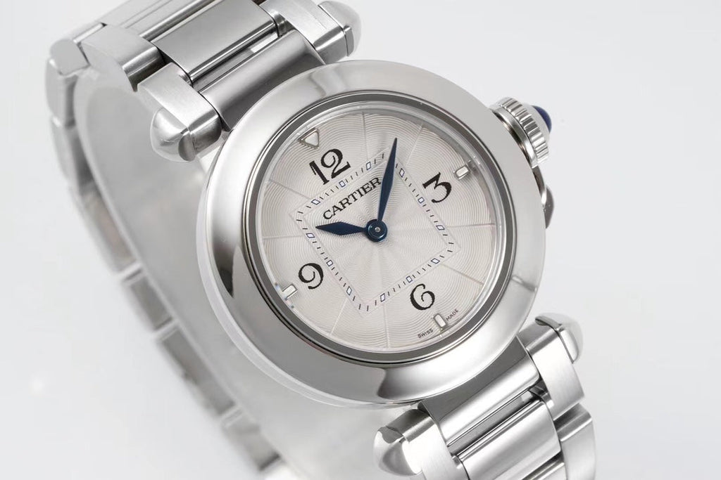 PASHA DE CARTIER WATCH SILVER CASE 30 MM