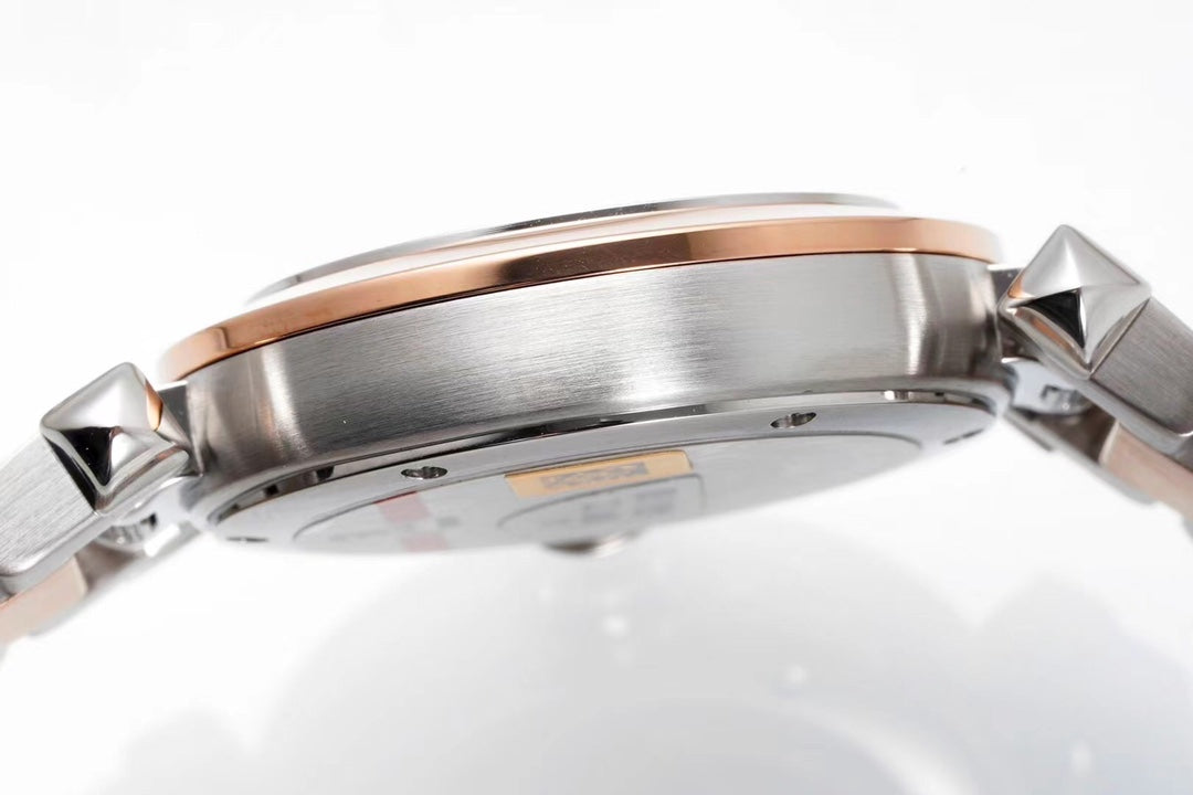 PASHA DE CARTIER WATCH ROSE GOLD AND SILVER CASE 30 MM