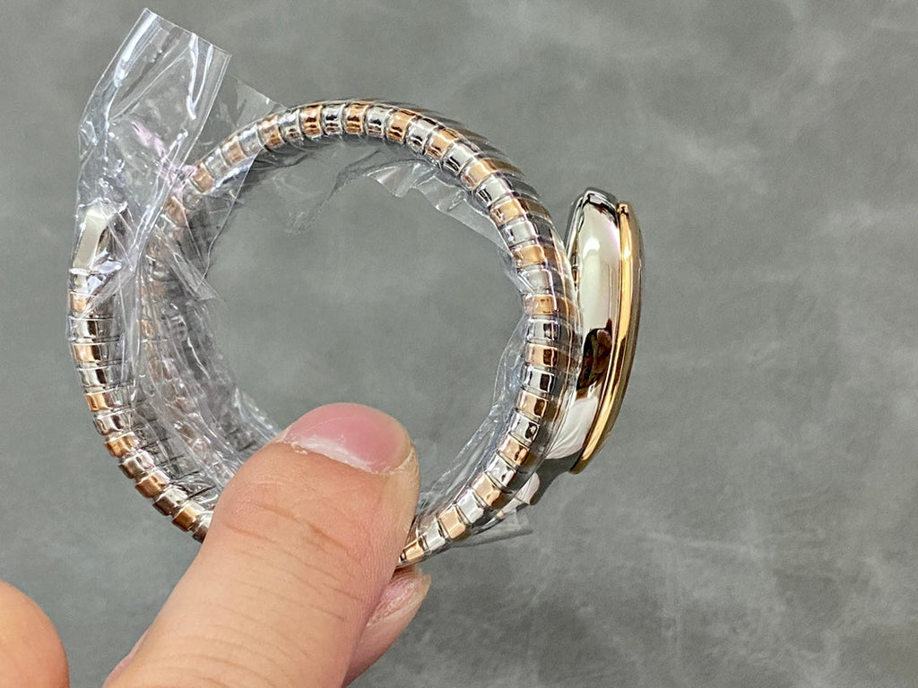 SERPENTI TUBOGAS QUARTZ ROSE GOLD AND STEEL CASE BLACK DIAL