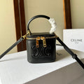 CELINE 26S MINI VANITY CASE 9 IN BLACK CALFSKIN