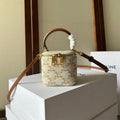 CELINE 26S MINI VANITY CASE 9 IN CREAM WHITE CALFSKIN