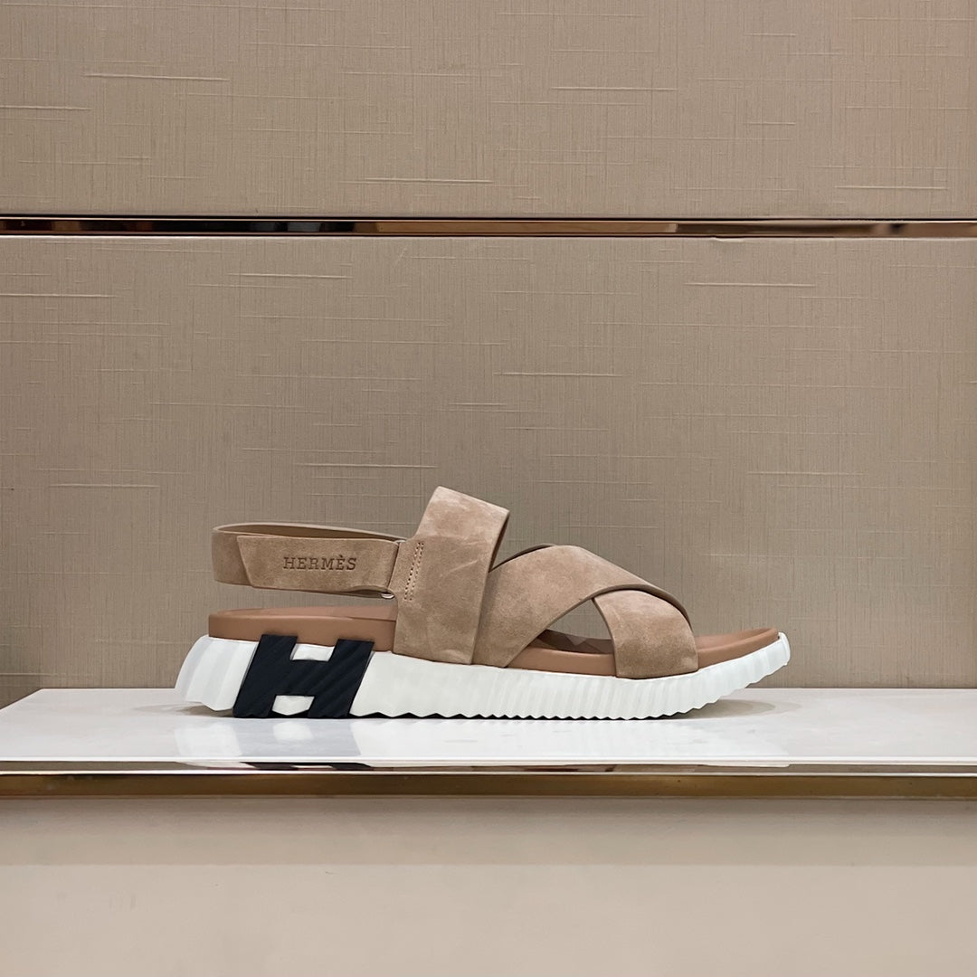 HM ELECTRIC SANDAL CAMEL SUEDE