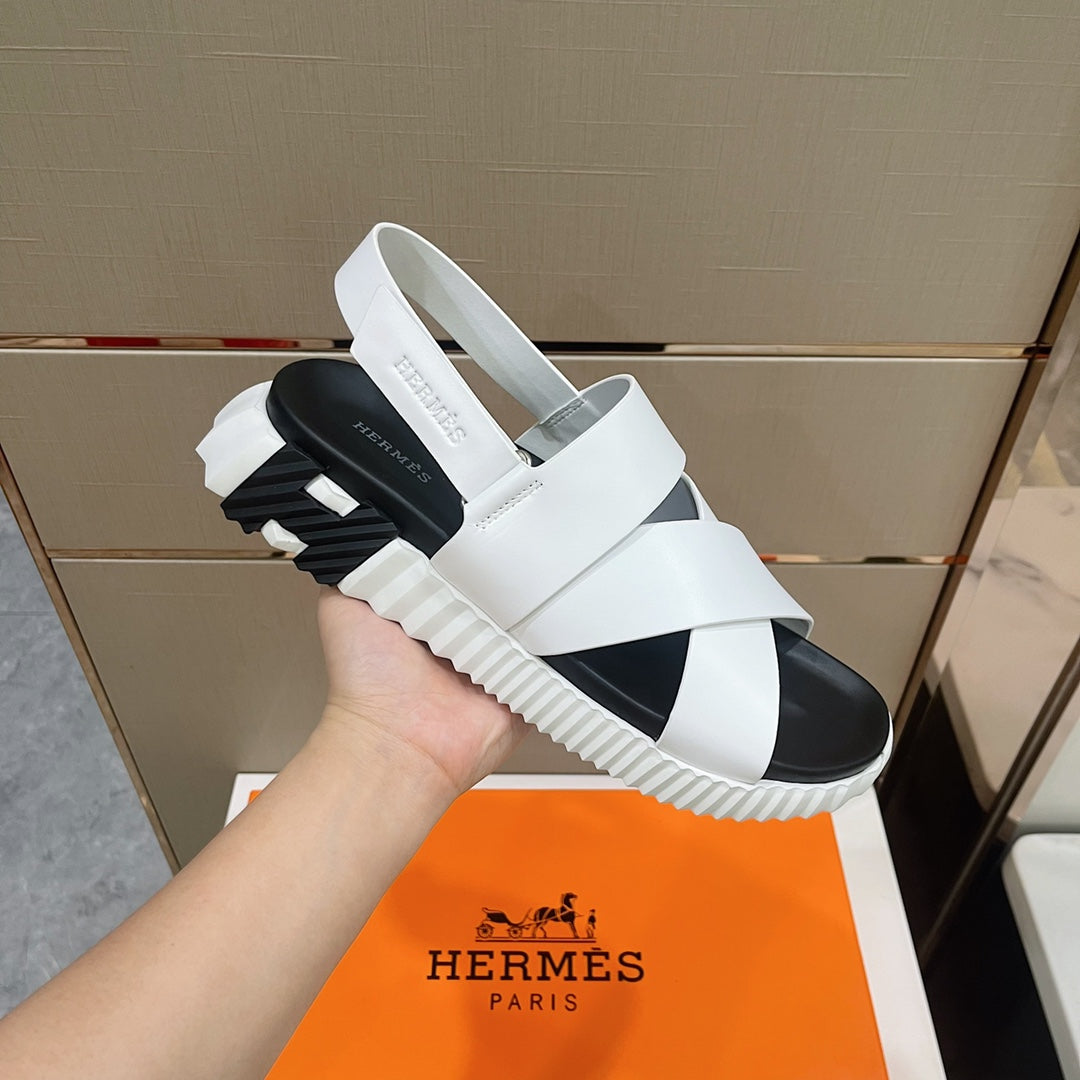 HM ELECTRIC SANDAL WHITE CALFSKIN