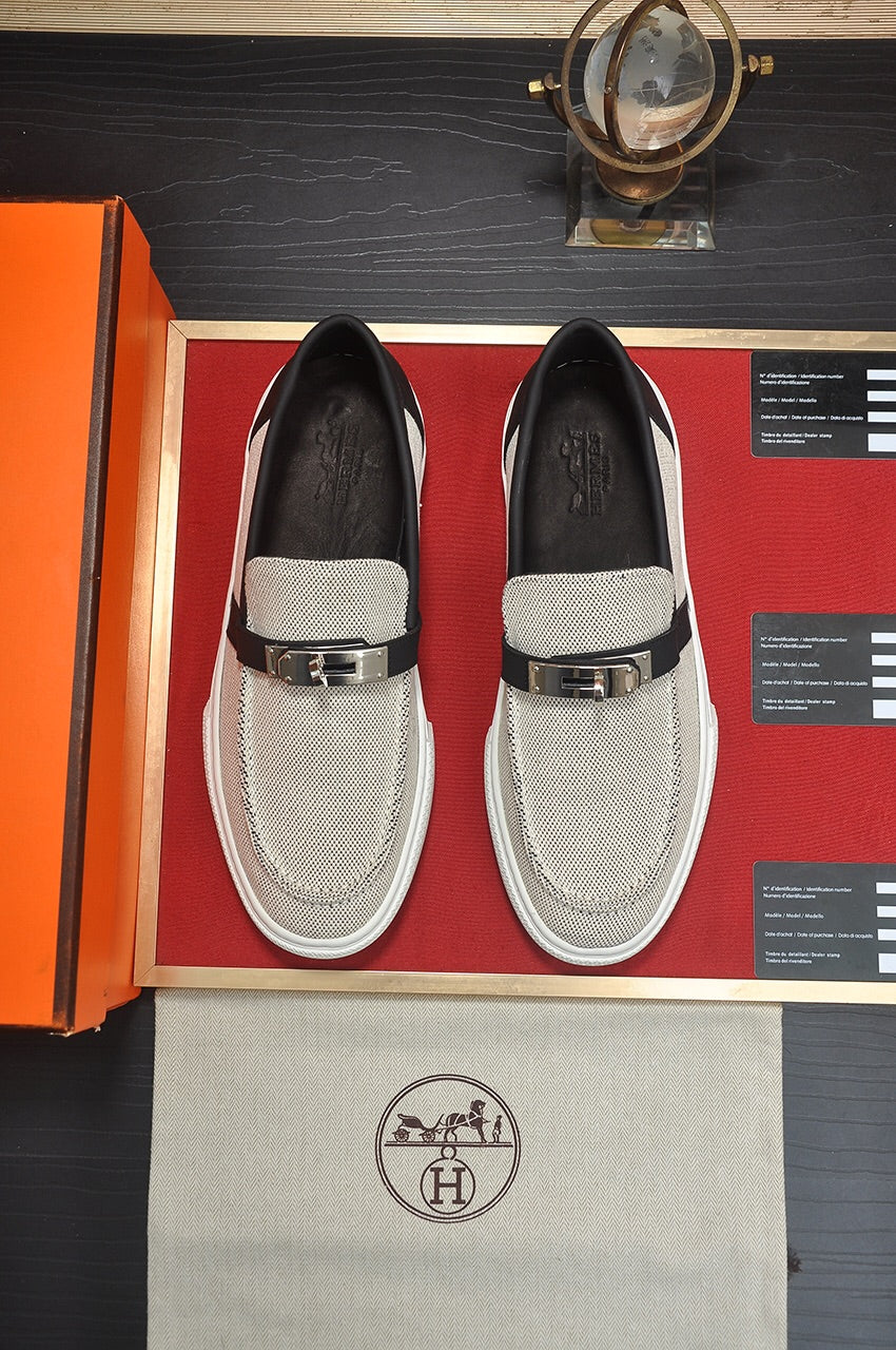 HM GAME SLIP-ON SNEAKER BLACK PLUM DENIM
