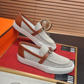 HM GAME SLIP-ON SNEAKER BLACK PLUM AND RUSSET DENIM