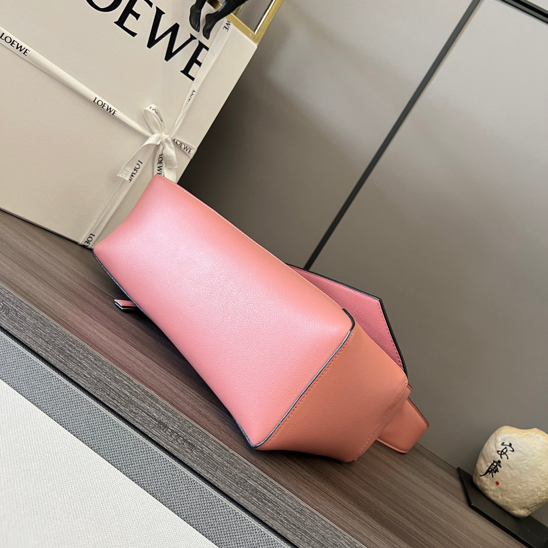 LOEWE 26S PUZZLE HOBO MEDIUM BAG 29 IN PINK CALFSKIN
