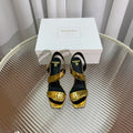 BALMAIN 25S HIGH HEEL SANDALS 95MM IN GOLD GLOSSY CALFSKIN