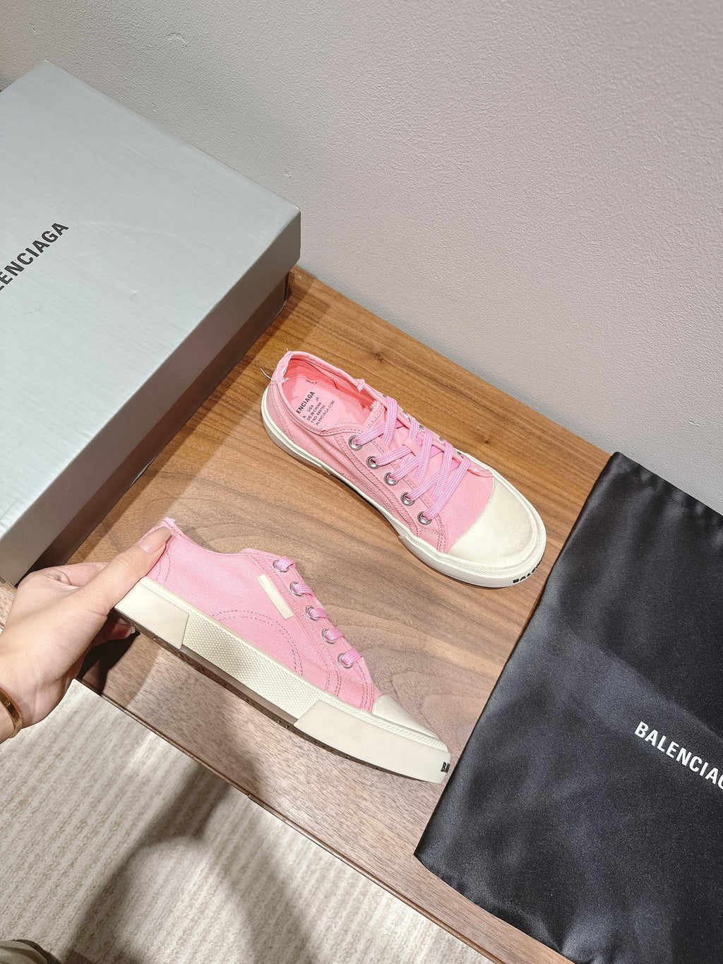 BALENCIAGA 25S SNEAKER IN PINK CANVAS