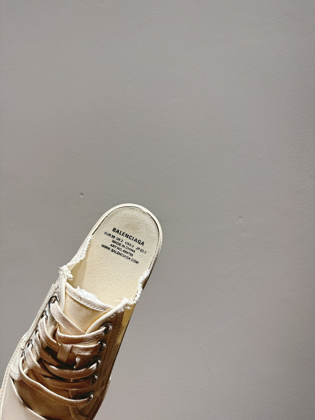 BALENCIAGA 25S SPORT CLOGS IN CREAM WHITE CANVAS