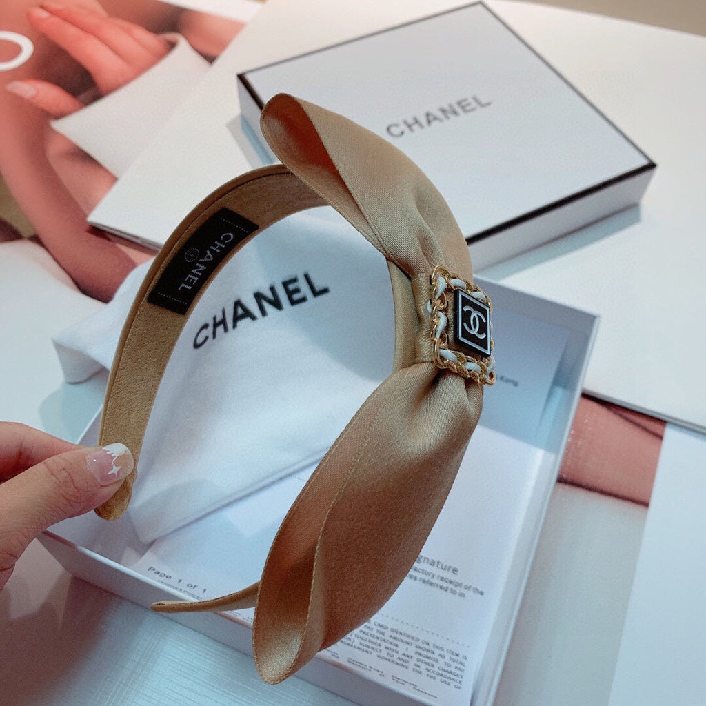 CAMEL BEIGE SILK HAIRBAND 832202