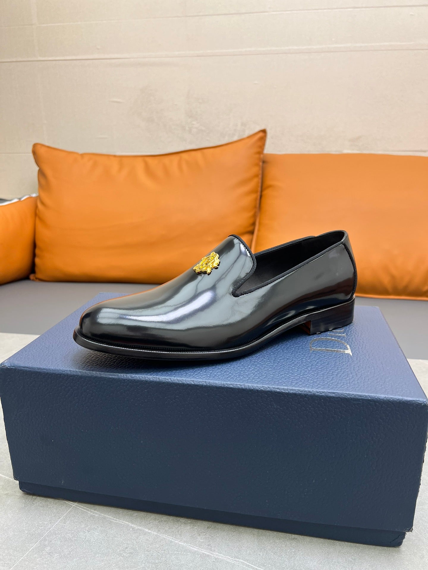 CD SPARROW LOAFER BLACK POLISHED CALFSKIN