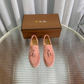 LP SUMMER WALK TASSELS LOAFERS BLUSH PINK SUEDE