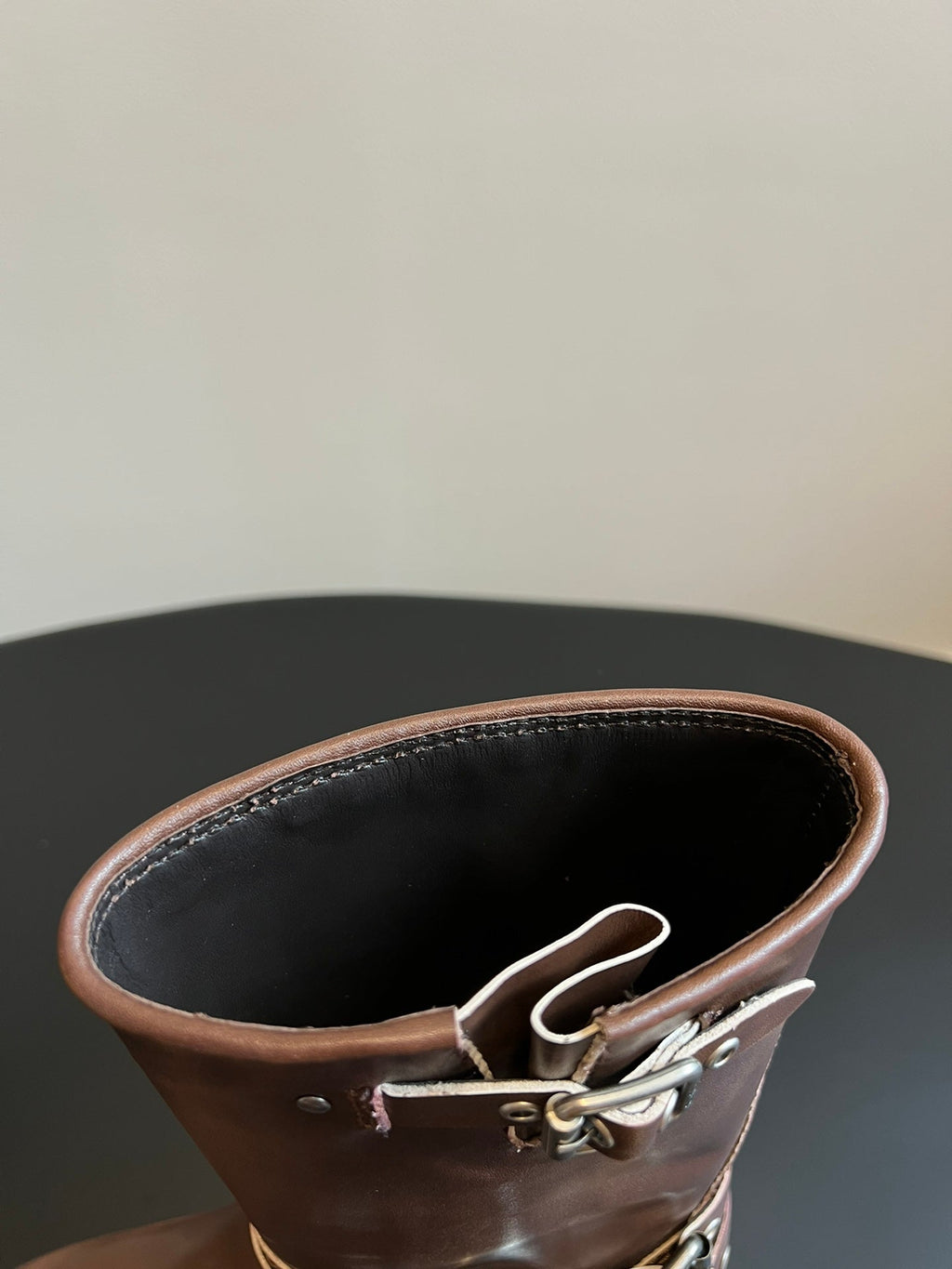 MIUMIU 26S MID-CALF BOOTS IN BROWN CALFSKIN SILVER HARDWARE