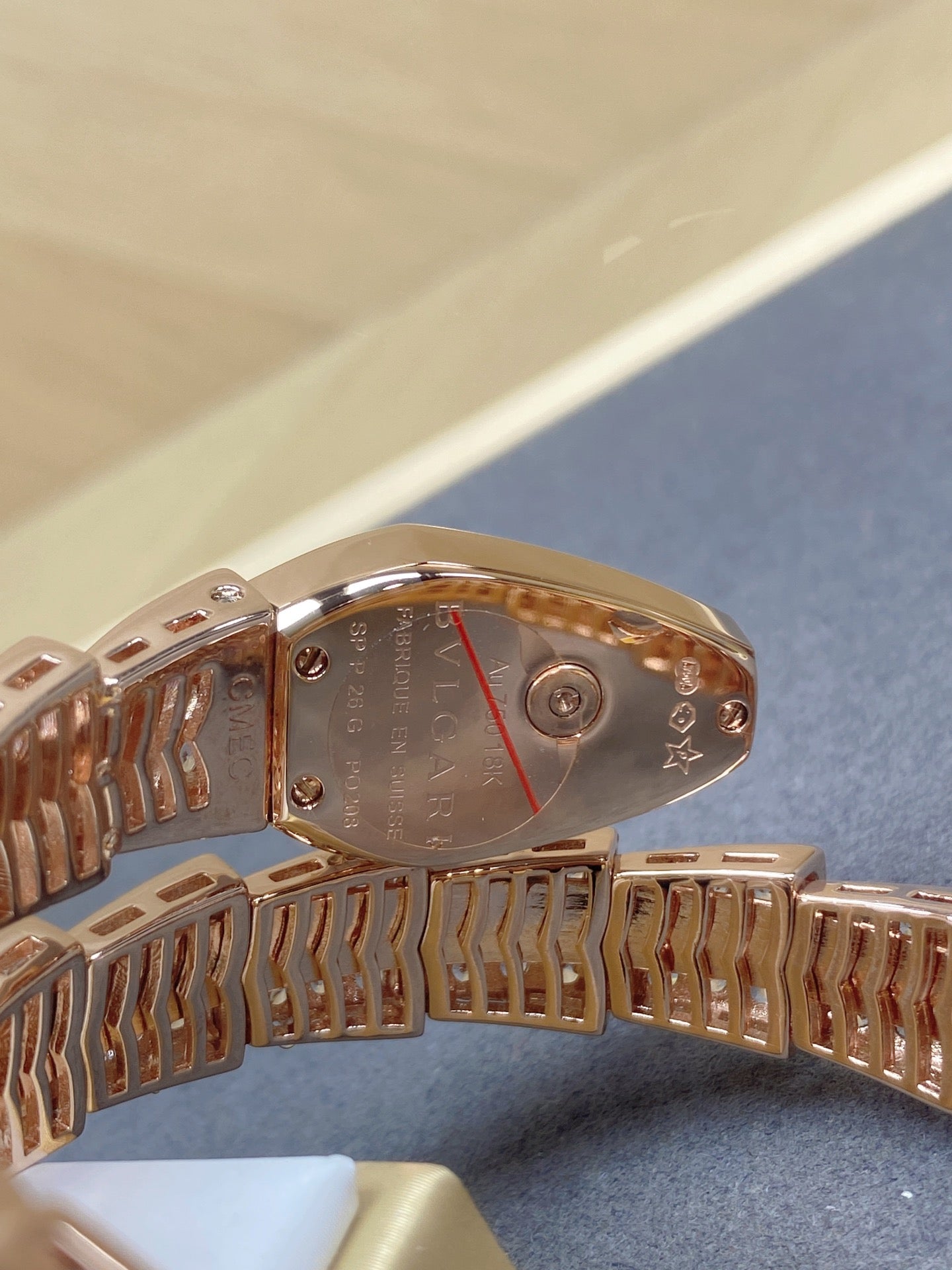 SERPENTI JEWELRY ROSE GOLD WITH DIAMOND CASE GREEN DIAL