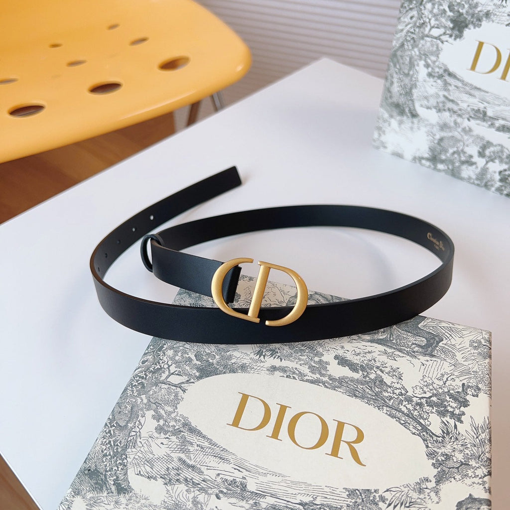 DIOR 25S BELT 20 MM IN BLACK CALFSKIN 613184