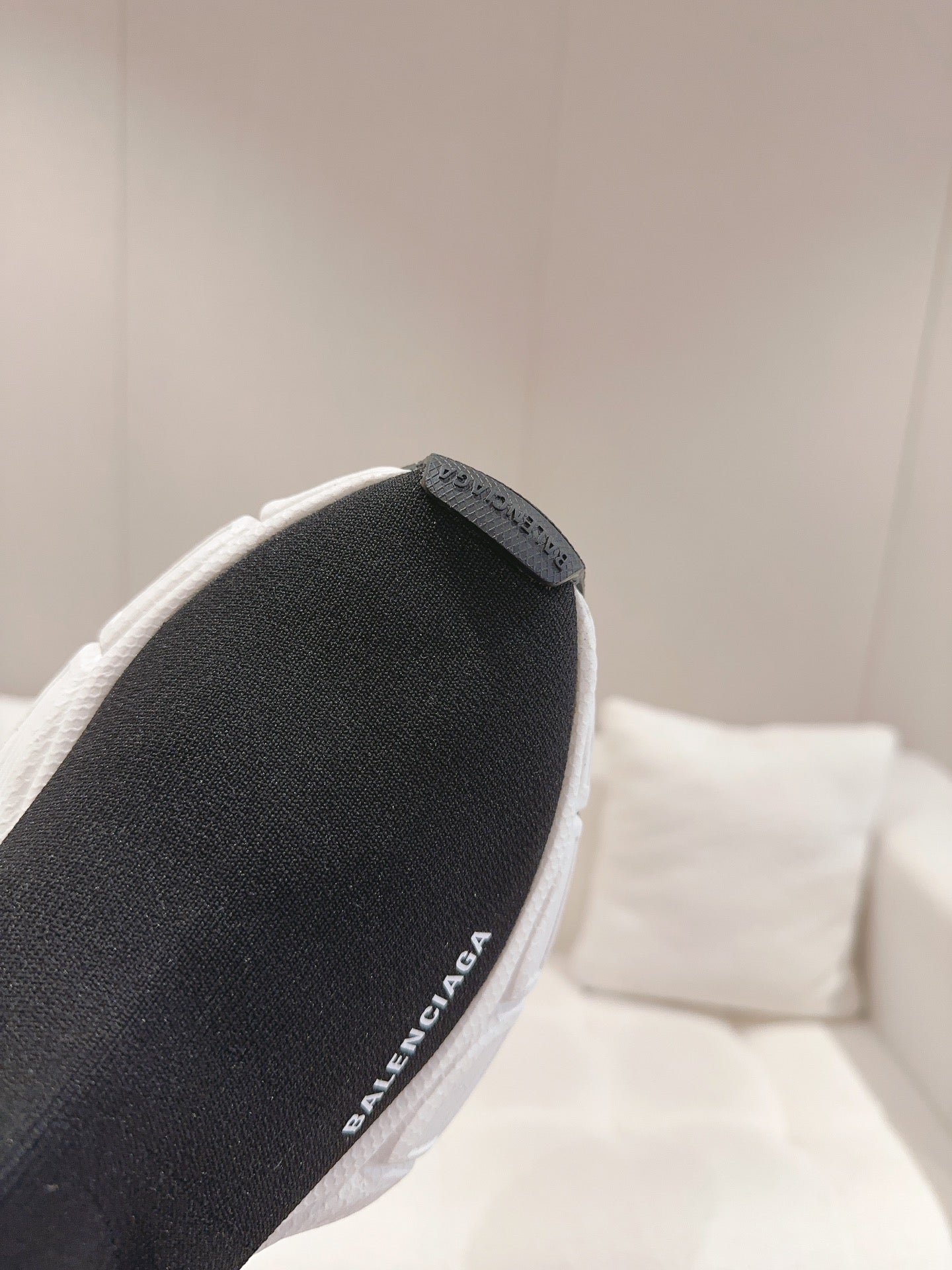 BALENCIAGA 25S SPEED TRAINER SNEAKERS 55 MM IN BLACK KNIT STYLE 5