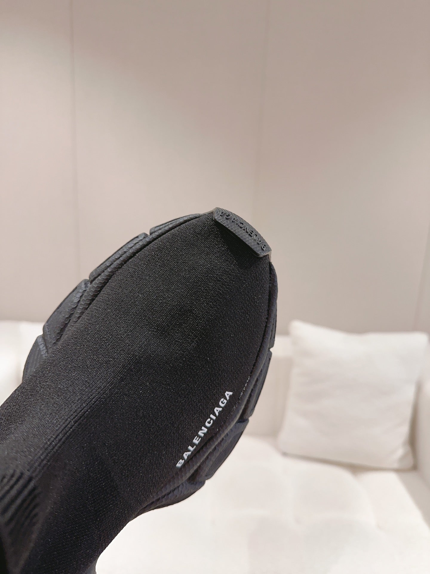 BALENCIAGA 25S SPEED TRAINER SNEAKERS 55 MM IN BLACK KNIT STYLE 2