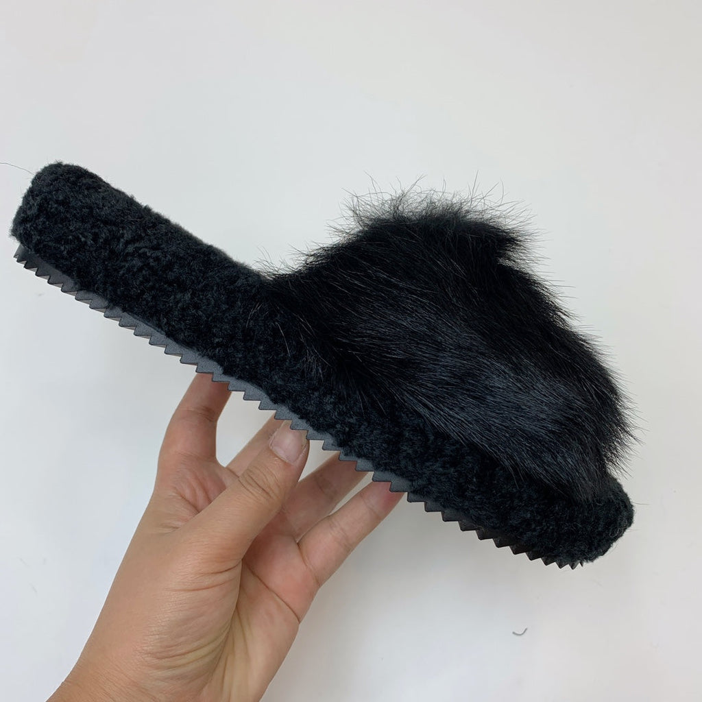 CELINE 26S SANDALS IN BLACK WOOL
