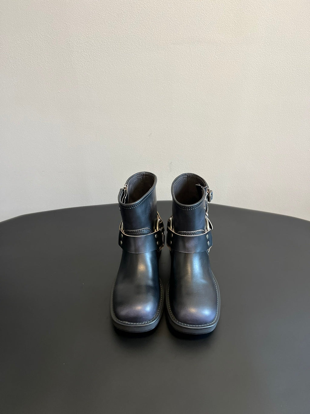 MIUMIU 26S ANKLE BOOTS IN BLACK CALFSKIN SILVER HARDWARE