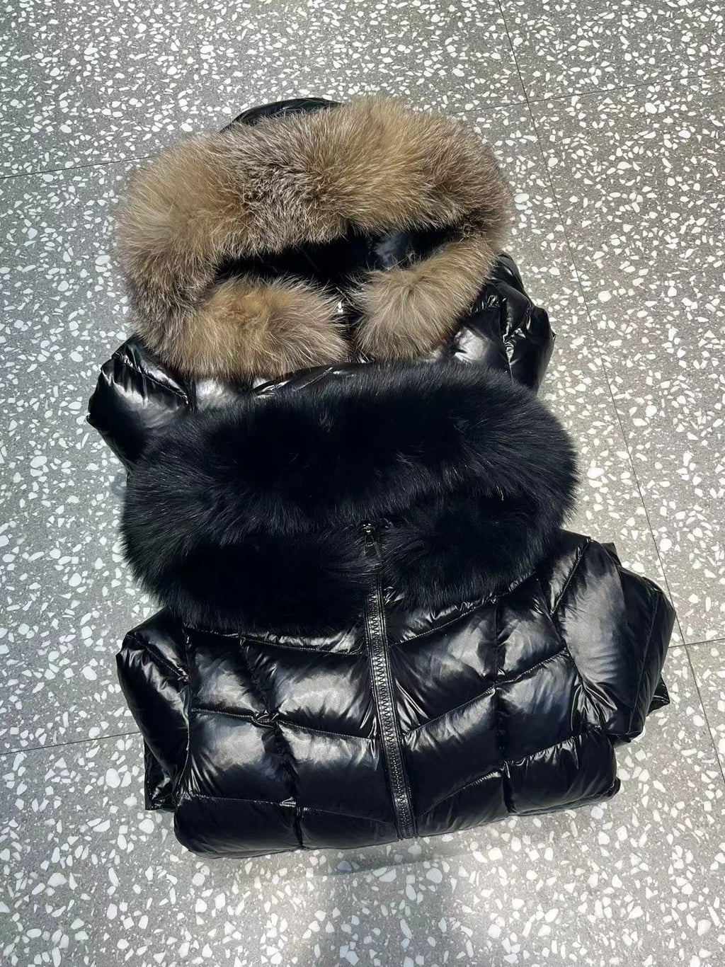 MONCLER LONG PUFFER JACKET IN BLACK