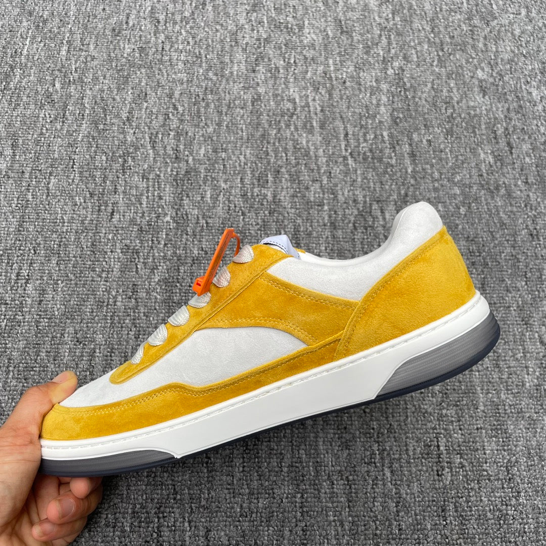 CC TRAINERS WHITE YELLOW SUEDE