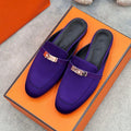 0Z Mule Violet Silk Thick Cloth/Sheepskin