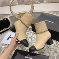 MID-HEEL ANKLE BOOTS IN TORTILLA BROWN CALFSKIN